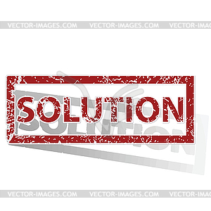 SOLUTION outlined stamp - vector clipart