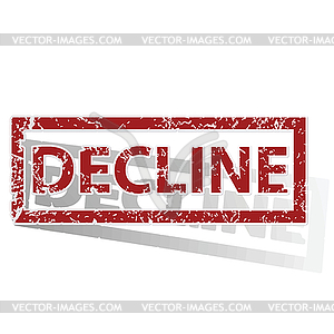 DECLINE outlined stamp - vector clipart / vector image