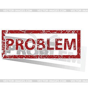 PROBLEM outlined stamp - vector image