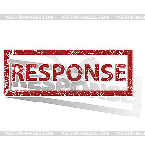 RESPONSE outlined stamp - vector image