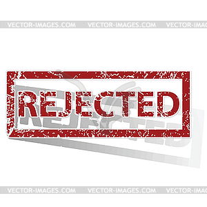 REJECTED outlined stamp - vector clipart