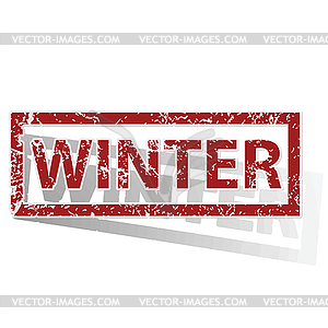 WINTER outlined stamp - vector image