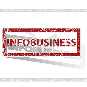 INFOBUSINESS outlined stamp - color vector clipart