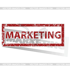 MARKETING outlined stamp - vector image