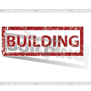 BUILDING outlined stamp - vector clipart