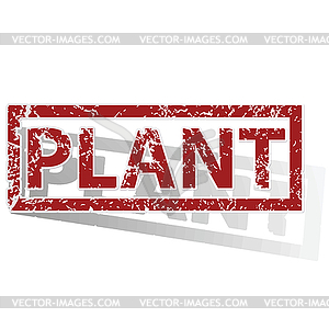 PLANT outlined stamp - vector clipart / vector image