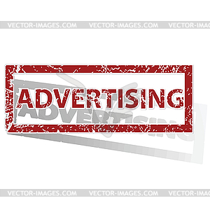 ADVERTISING outlined stamp - vector clipart