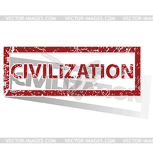 CIVILIZATION outlined stamp - vector clipart