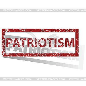 PATRIOTISM outlined stamp - vector image