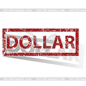 DOLLAR outlined stamp - royalty-free vector clipart