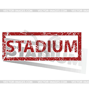 STADIUM outlined stamp - vector clip art