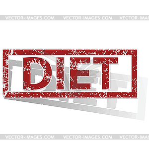 DIET outlined stamp - vector clipart