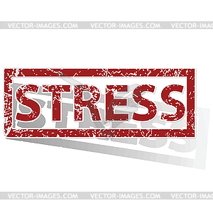 STRESS outlined stamp - vector image