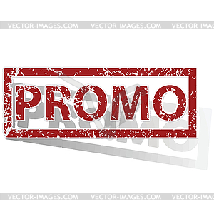 PROMO outlined stamp - vector clipart