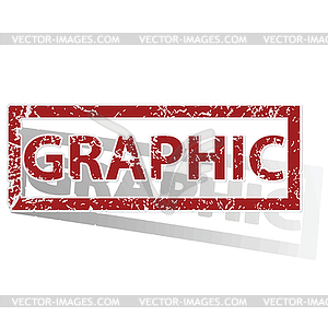 GRAPHIC outlined stamp - vector image