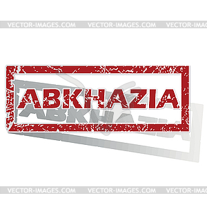 Abkhazia outlined stamp - vector clip art