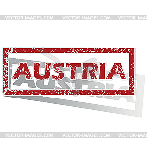Austria outlined stamp - color vector clipart