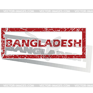 Bangladesh outlined stamp - vector clip art