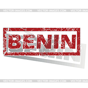 Benin outlined stamp - vector clipart