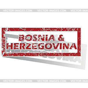 Bosnia and Herzegovina outlined stamp - vector clipart