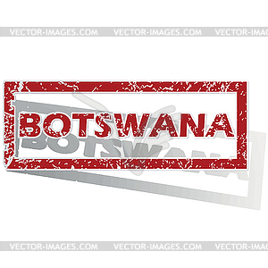Botswana outlined stamp - vector clip art