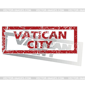 Vatican City outlined stamp - vector clip art