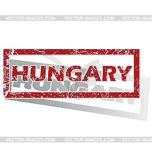 Hungary outlined stamp - color vector clipart