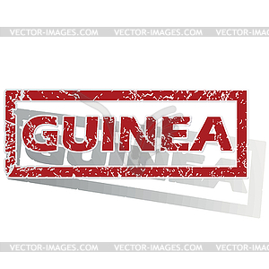 Guinea outlined stamp - vector clipart