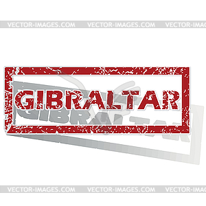 Gibraltar outlined stamp - vector clipart