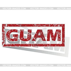 Guam outlined stamp - vector clipart