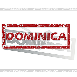 Dominica outlined stamp - vector clip art