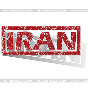 Iran outlined stamp - vector image