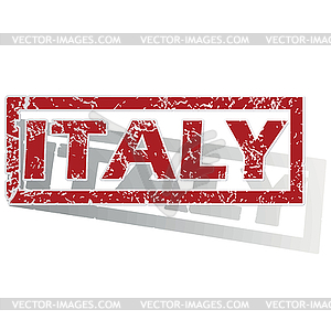 Italy outlined stamp - vector image