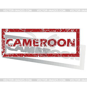 Cameroon outlined stamp - color vector clipart