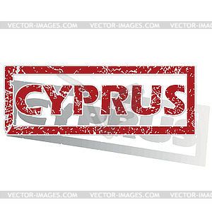 Cyprus outlined stamp - vector clipart / vector image