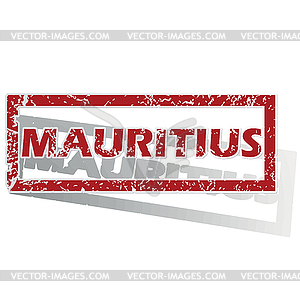 Mauritius outlined stamp - vector clipart