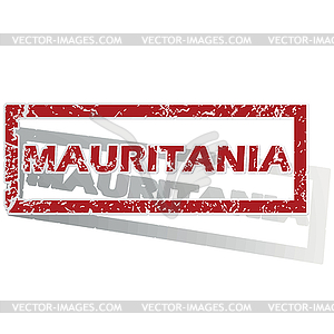 Mauritania outlined stamp - vector clip art