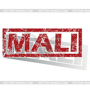 Mali outlined stamp - vector clip art