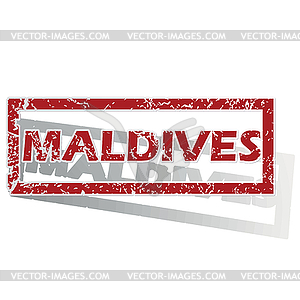 Мальдивские о-ва изложил печать - клипарт в векторе / векторное изображение