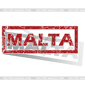 Malta outlined stamp - color vector clipart