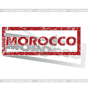 Morocco outlined stamp - vector clip art