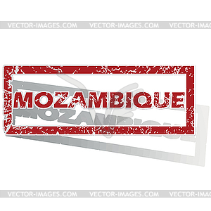 Mozambique outlined stamp - vector image