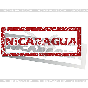 Nicaragua outlined stamp - vector image
