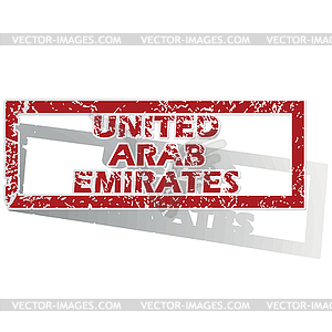 Объединенные Арабские Эмираты изложил печать - векторный клипарт EPS