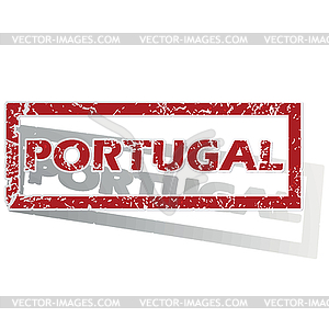 Portugal outlined stamp - vector image