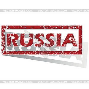 Russia outlined stamp - vector clipart