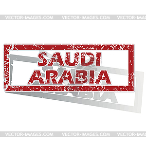 Saudi Arabia outlined stamp - vector image