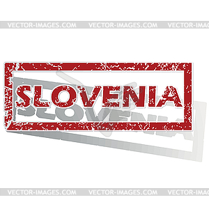 Slovenia outlined stamp - vector clip art