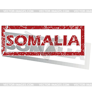 Somalia outlined stamp - vector image