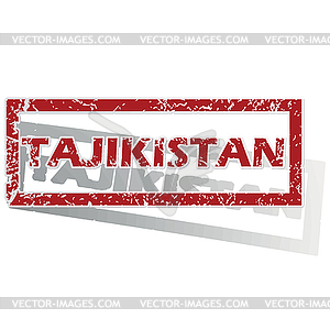 Tajikistan outlined stamp - vector clipart